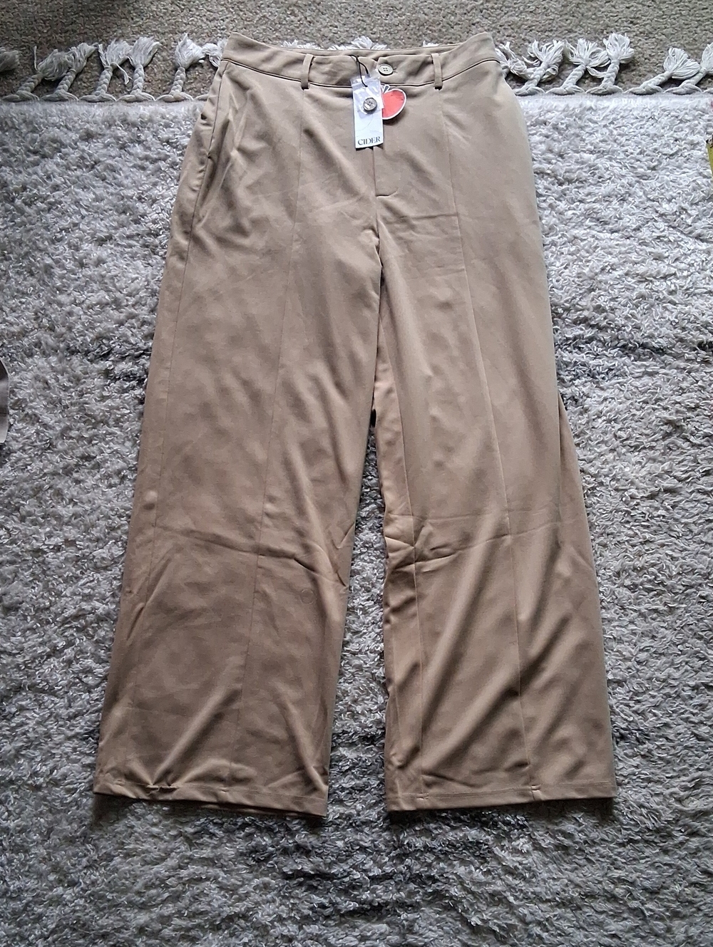 Cider Womans Wide-Leg Dress Pants - Tan